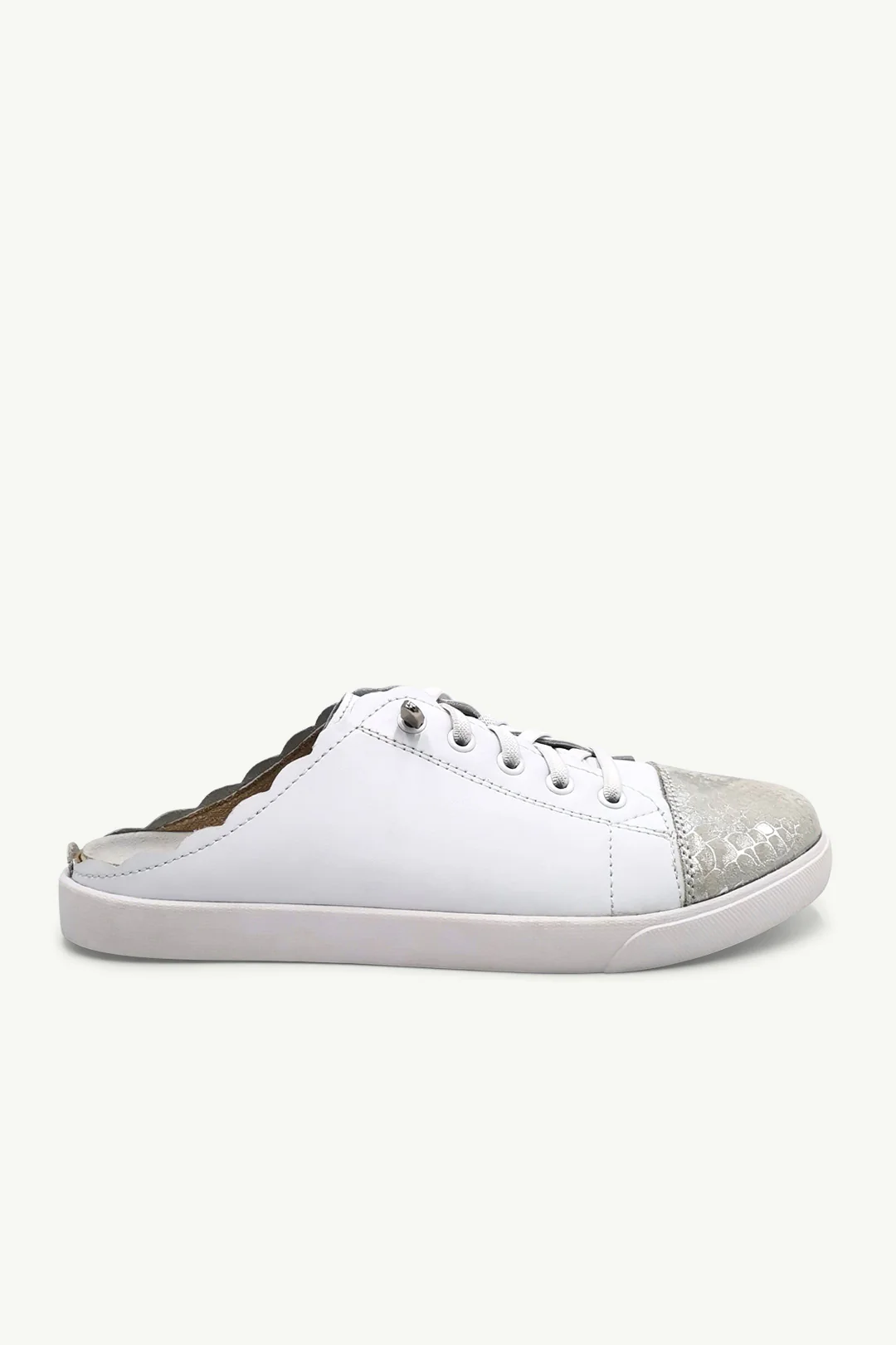 Luka White + Silver Snake Toe