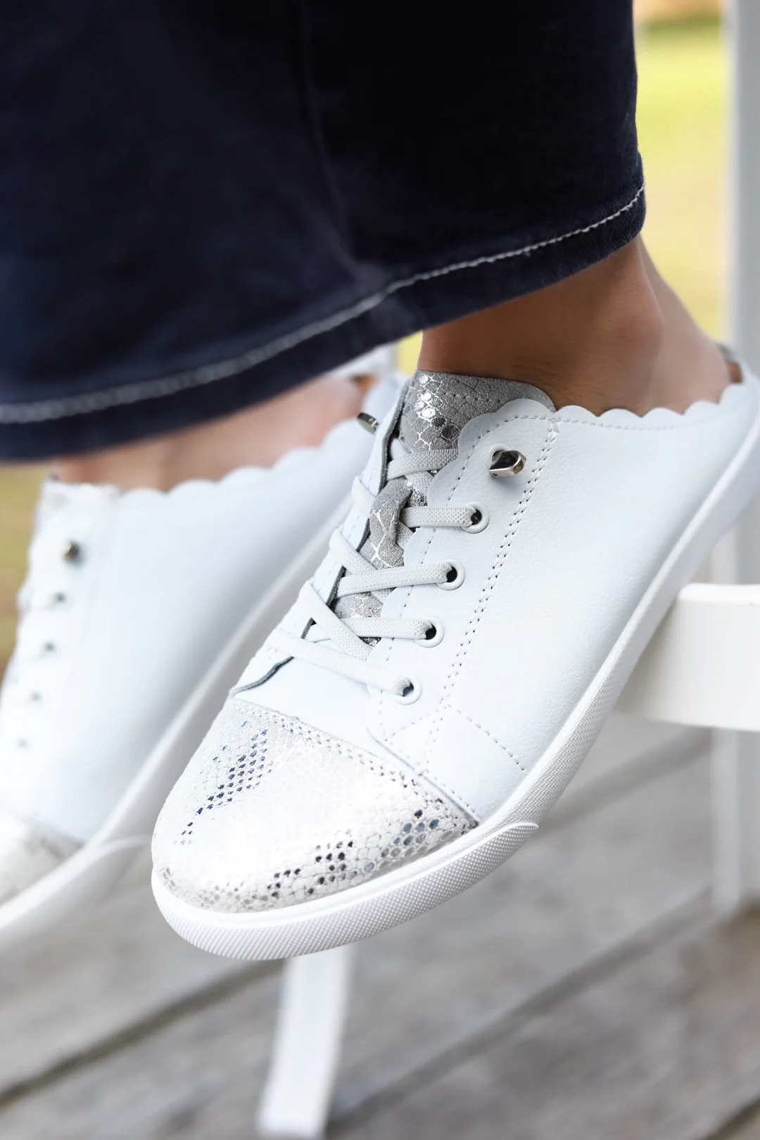 Luka White + Silver Snake Toe - Image 7