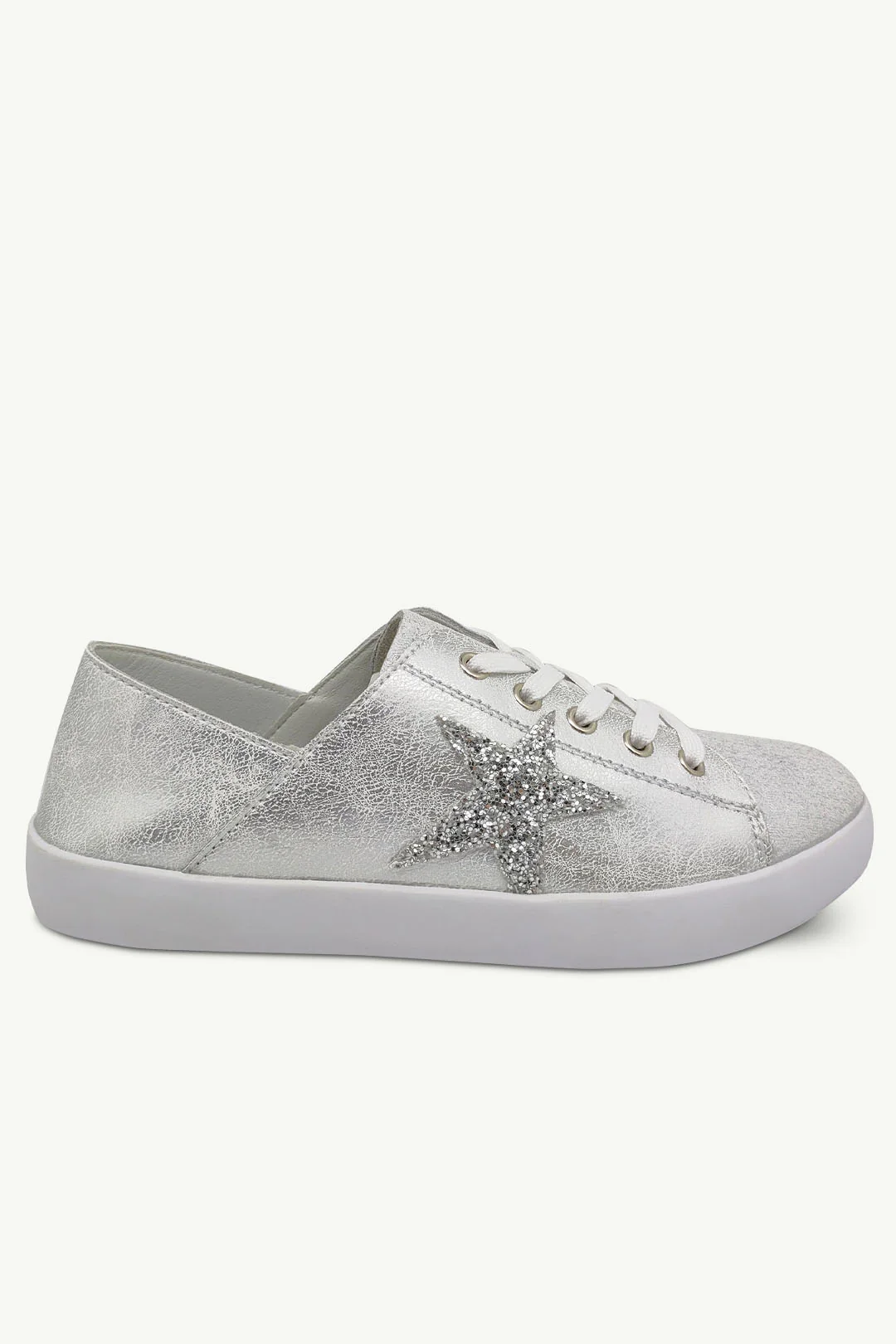 Vicki™ Frosted Silver + Glitter Star