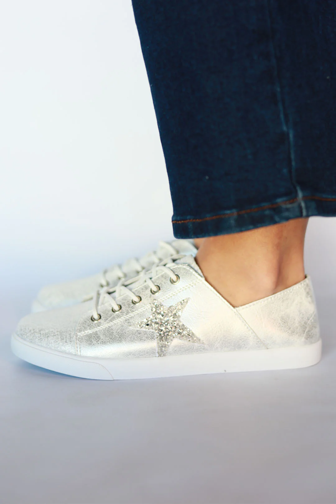 Vicki™ Frosted Silver + Glitter Star - Image 6